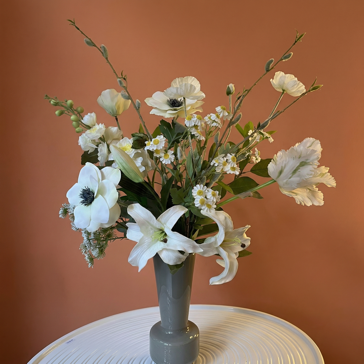 Poppy Spring- wit/groen