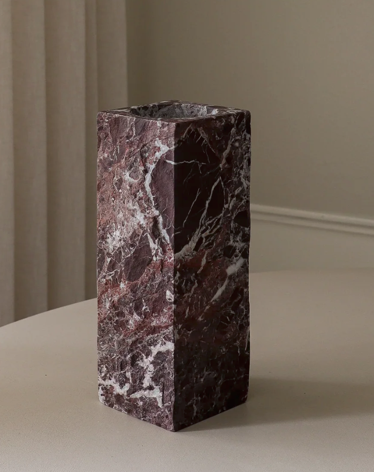 EDGE VAAS M - burgundy marmer
