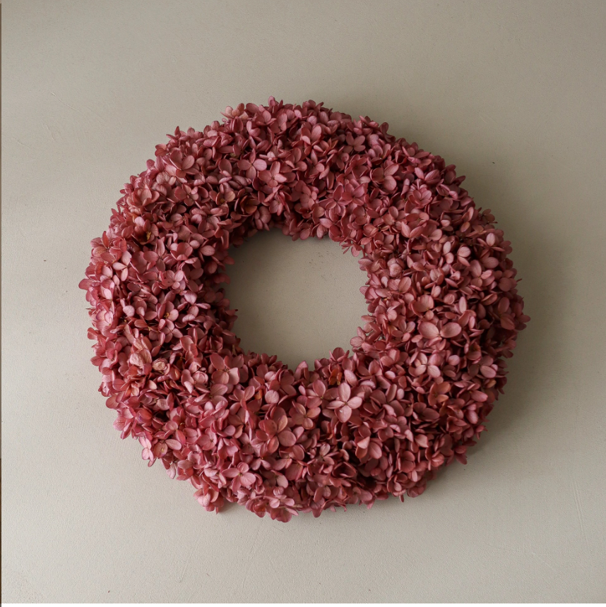 Krans hortensia oud rose